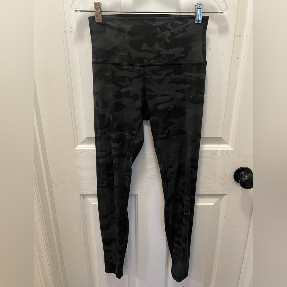 🍋 GUC Lululemon Align Pant 28" in Incognito Camo Multi Gator Green - Sz 6